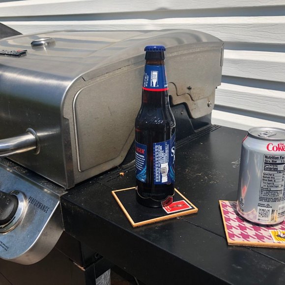 Lighthouse Coasters, 4 pack, Real Postage Stamp Wood Coaster Set with Cork Backi - Picture 8 of 10